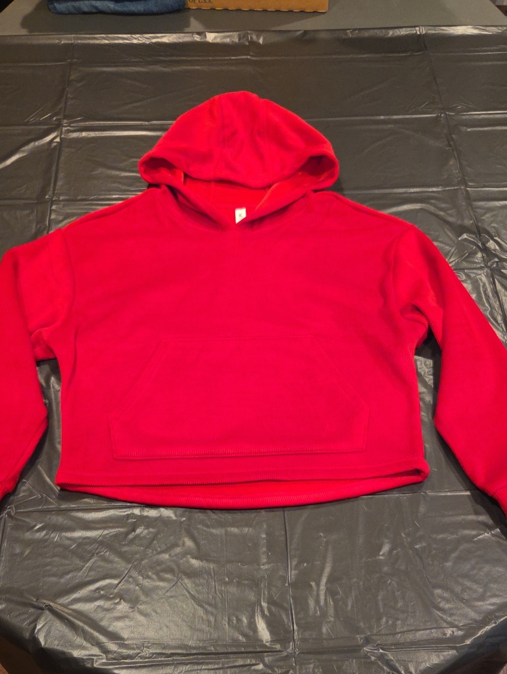 Kyodan Bright Red Cropped Hoodie Sweater